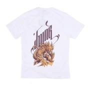 Dolly Noire Vit Herr T-shirt med Drakmotiv White, Herr