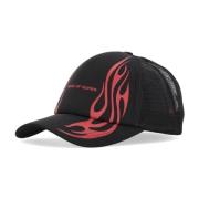 Vision OF Super Tribal Flames Trucker Cap Svart Black, Herr