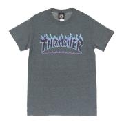 Thrasher Flame Tee Herr T-shirt Gray, Herr