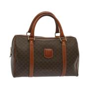 Celine Vintage Pre-owned Canvas handvskor Brown, Dam