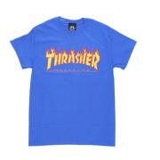 Thrasher Flame Tee Royal Blue T-Shirt Blue, Herr