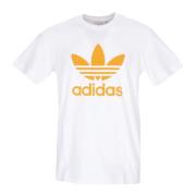 Adidas Trefoil Logo Tee Vit/Orange Kortärmad White, Herr