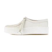 Clarks Vit Wallabee Cup Moccasin Livsstil Sko White, Dam