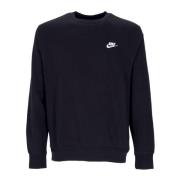 Nike Svart/Vit Crewneck Sweatshirt Micro-Ribbed Black, Herr