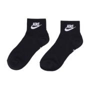 Nike Essentiella Ankelsockor Svart/Vit Sportkläder Black, Herr