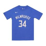 Nike Giannis Antetokounmpo NBA City Edition Tee Blue, Herr