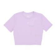 Nike Essential Slim-fit Crop Tee Violet Mist Purple, Dam