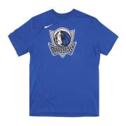 Nike Dallas Mavericks Logo Tee Shirt Blue, Herr