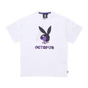 Octopus Playboy Logo Tee White T-Shirt White, Herr