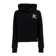 The North Face Svart Cropped Hoodie med Koordinater Black, Dam