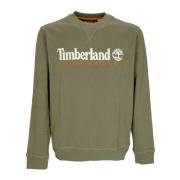 Timberland Broderad Crew Neck Sweatshirt Earth Green, Herr