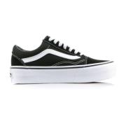 Vans Platform Låg Sneaker Svart/Vit Black, Dam