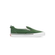 Vans Grön Slip-On Låg Sko med Logotyp Green, Herr