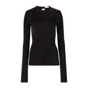 Nina Ricci Svart Rygglös Jerseytopp Black, Dam