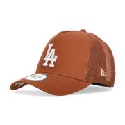 New Era Dodgers Trucker Keps Jordbrun/Vit Brown, Unisex