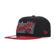 New Era Miami Heat Flat Skärm Keps Black, Unisex