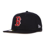 New Era Boston Red Sox Platt Skärm Keps Black, Unisex