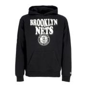 New Era NBA Script Oversize Hoodie Svart/Vit Black, Herr