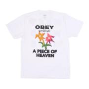 Obey Himlen Kvinnors Pigmentval Tee White, Dam