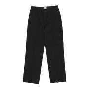 Obey Svart Twill Straight Leg Byxor Black, Dam