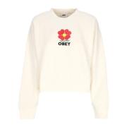 Obey Amelia Crew Fleece Sweatshirt Beige, Dam