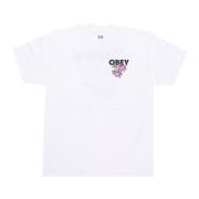 Obey Blomsterträdgård Klassisk Tee Herr T-shirt White, Herr