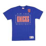 Mitchell & Ness New York Knicks Vintage Logo Tee Blue, Herr