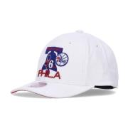 Mitchell & Ness NBA Philadelphia 76ers Böjd Skärmkeps White, Herr