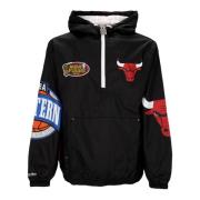 Mitchell & Ness Chicago Bulls Windbreaker Anorak Black, Herr