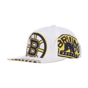 Mitchell & Ness Boston Bruins Flat Visir Keps White, Herr