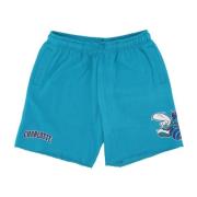 Mitchell & Ness NBA Postgame Vintage Logo Fleece Shorts Blue, Herr