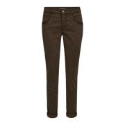 MOS Mosh Broderade Jeans Rain Drum Brown, Dam