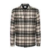 Eleventy Alpaca Wool Over Shirt Prince of Wales Multicolor, Herr