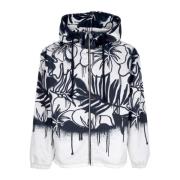 Disclaimer Blomma Windbreaker Zip Hoodie Svart Black, Herr