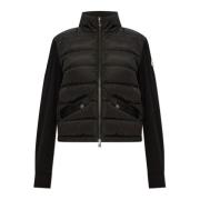 Moncler Sweatshirt med quiltad framsida Black, Dam