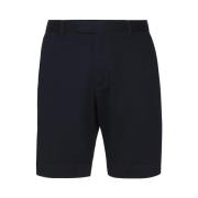 Ralph Lauren Marinblå Bomullsshorts Dragkedja Fickor Blue, Herr