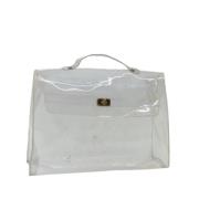 Hermès Vintage Pre-owned Vinyl handvskor White, Dam