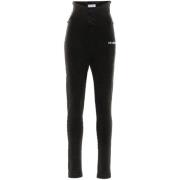 The Attico Grå Faded Skinny Cut Byxor Black, Dam