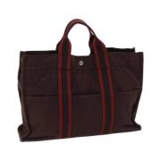 Hermès Vintage Pre-owned Canvas handvskor Red, Dam