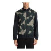 Emporio Armani EA7 Camouflage Zip-Up Sweatshirt med Logo Multicolor, H...