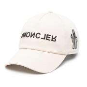 Moncler Vit Baseballkeps med Logodetaljer White, Herr