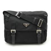 Prada Vintage Pre-owned Nylon axelremsvskor Black, Dam