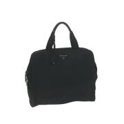 Prada Vintage Pre-owned Nylon handvskor Black, Dam