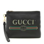 Gucci Vintage Pre-owned Laeder kuvertvskor Black, Dam