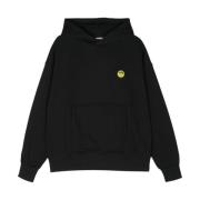 Barrow Svart Hoodie med Smile Detalj Black, Herr