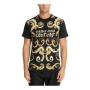 Versace Jeans Couture Abstrakt Multifärgad Logot-shirt Multicolor, Her...