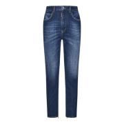 Dsquared2 Hög Midja Twiggy Blå Denim Jeans Blue, Dam