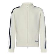 Dsquared2 Vit Zip-Up Cardigan Stickat Aw24 White, Herr