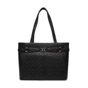 Guess Svart Logo Toteväska - Axelväska Black, Dam