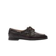 Scarosso Handgjorda läderbåtloafers Brown, Dam